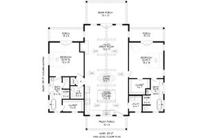 Floor Plan - Main Floor for Barndominium House Plan #932-1130 - 2 bed, 2.5 bath