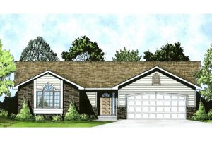 Ranch Exterior - Front Elevation Plan #58-159