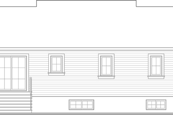 Exterior - Rear Elevation for Colonial House Plan #23-103 - 3 bed, 1 bath