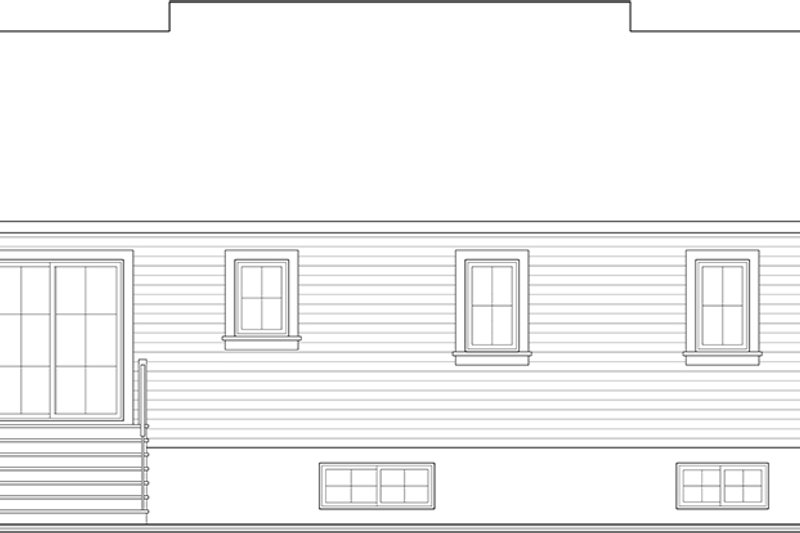 Home Plan - Exterior - Rear Elevation for Colonial House Plan #23-103 - 3 bed, 1 bath