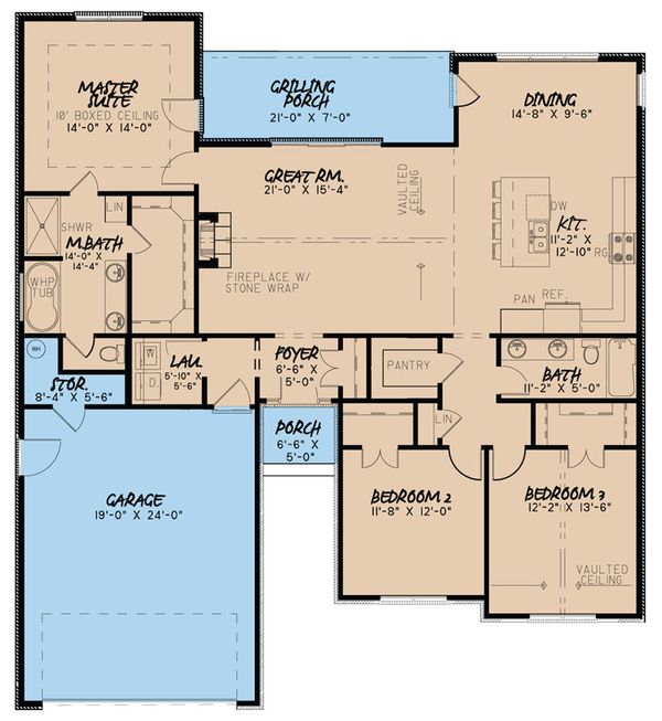 House Plan Design - European Floor Plan - Main Floor Plan #923-48
