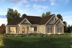 Ranch Exterior - Front Elevation Plan #57-658