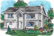 European Style House Plan - 3 Beds 2 Baths 1288 Sq/Ft Plan #18-226 