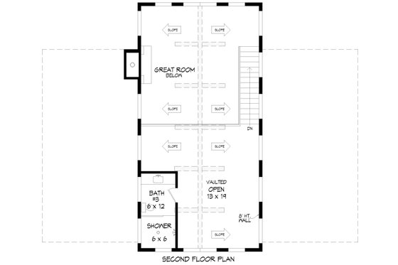 Floor Plan - Upper Floor 1 for Barndominium House Plan #932-1134 - 4 bed, 3 bath
