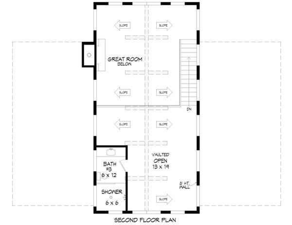 Barndominium Floor Plan - Upper Floor Plan #932-1134