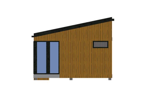 Exterior - Other Elevation 3 for Modern House Plan #549-11 - 1 bed, 1 bath