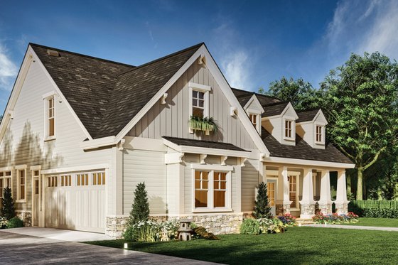 Exterior - Front Elevation 3 for Craftsman House Plan #119-446 - 3 bed, 2.5 bath