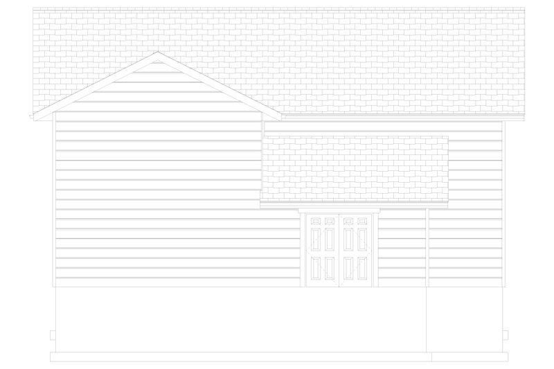 Dream House Plan - Exterior - Rear Elevation 2 for Traditional House Plan #1060-157, 0.5 bath
