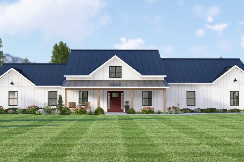 Dream House Plan - Farmhouse Exterior - Front Elevation Plan #1064-159