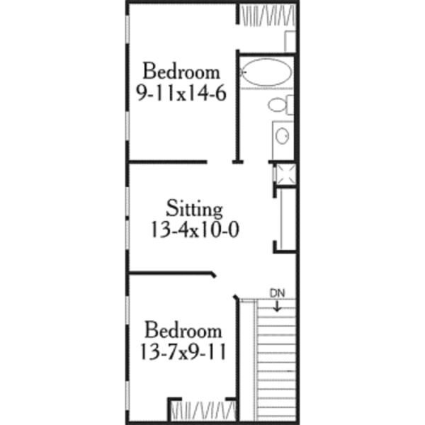 Cottage Floor Plan - Upper Floor Plan #406-258
