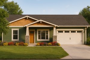 Dream House Plan - Craftsman Exterior - Front Elevation Plan #112-301