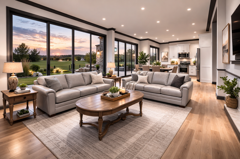 House Blueprint - Interior - Family Room 1 for Barndominium House Plan #1060-482 - 2 bed, 1.5 bath