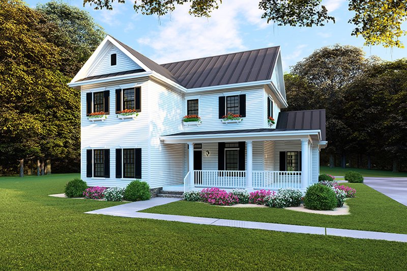 Architectural House Design - Farmhouse Exterior - Front Elevation Plan #923-103