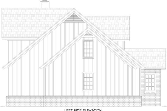 Exterior - Other Elevation for Farmhouse House Plan #932-1066 - 3 bed, 3.5 bath