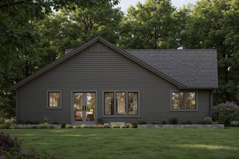 House Plan Design - Exterior - Rear Elevation for Bungalow House Plan #112-272 - 2 bed, 2 bath