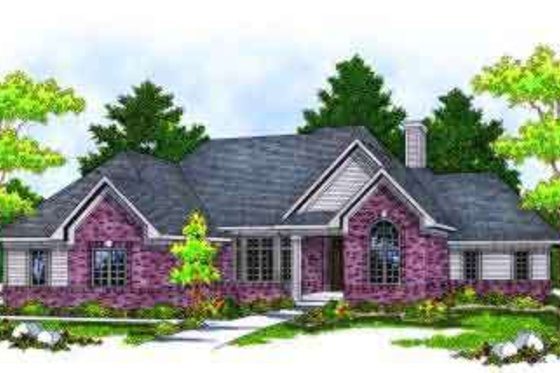 Exterior - Front Elevation for Traditional House Plan #70-656 - 2 bed, 2 bath