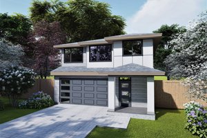 Prairie Exterior - Front Elevation Plan #53-732