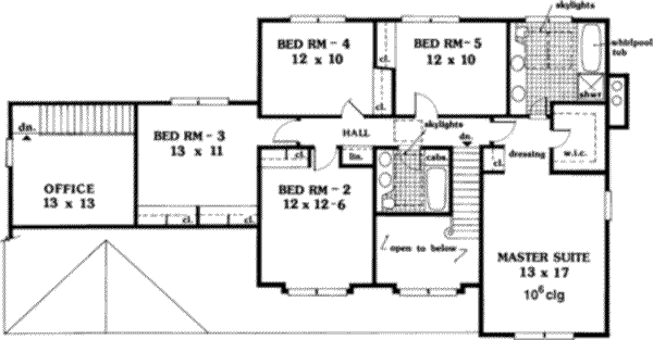 Dream House Plan - Farmhouse Floor Plan - Upper Floor Plan #3-215