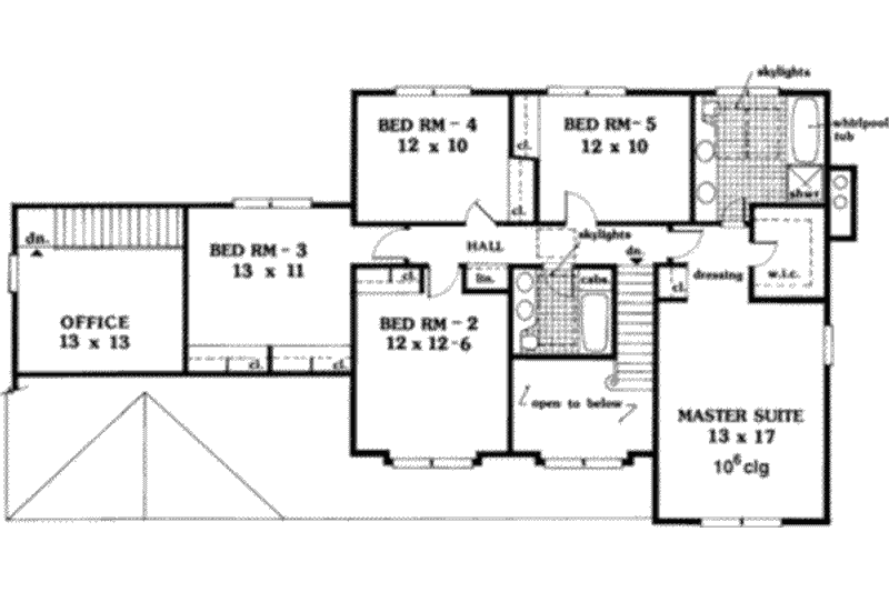 Dream House Plan - Floor Plan - Upper Floor for Farmhouse House Plan #3-215 - 5 bed, 2.5 bath