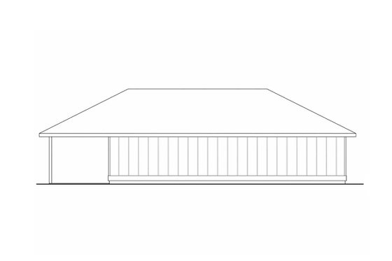 Exterior - Rear Elevation for Traditional House Plan #124-895, 0 bath