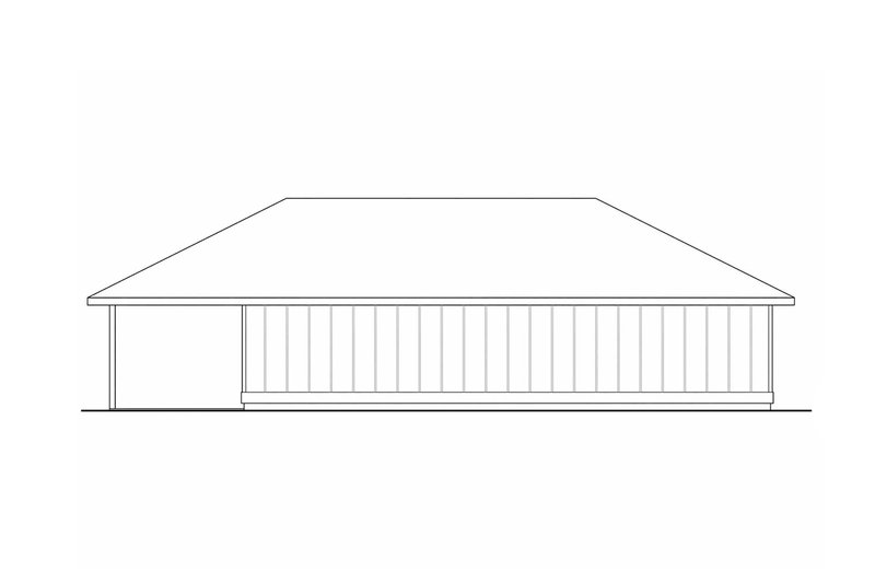 Architectural House Design - Exterior - Rear Elevation for Traditional House Plan #124-895, 0 bath