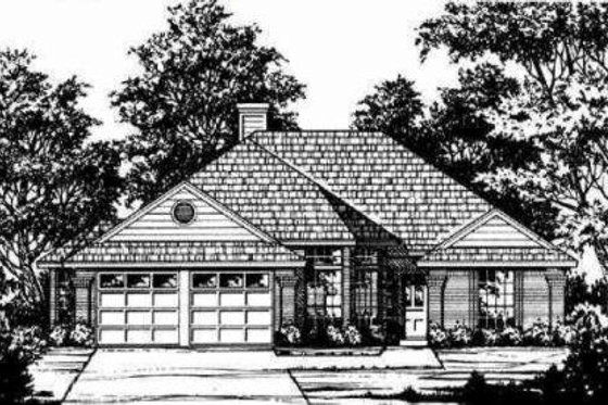 Exterior - Other Elevation 3 for European House Plan #40-121 - 3 bed, 2 bath