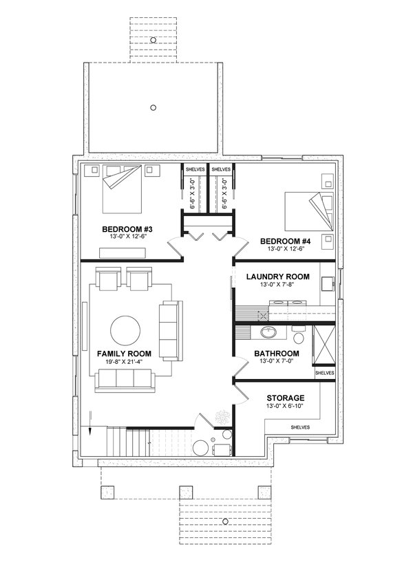 Farmhouse Style House Plan - 4 Beds 2 Baths 2770 Sq/Ft Plan #23-2778 ...