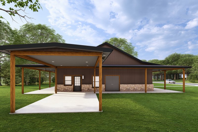 House Design - Exterior - Other Elevation for Ranch House Plan #1127-3 - 3 bed, 2.5 bath
