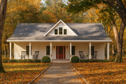 Farmhouse Style House Plan - 3 Beds 2 Baths 1416 Sq/Ft Plan #44-273 Exterior 