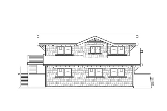 Exterior - Other Elevation for Craftsman House Plan #124-1284, 0 bath