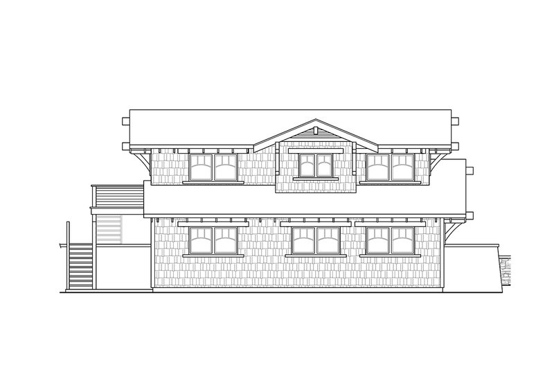 House Blueprint - Exterior - Other Elevation for Craftsman House Plan #124-1284, 0 bath