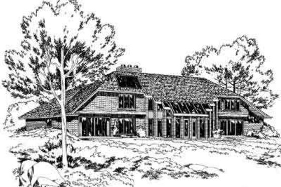 Exterior - Front Elevation for Contemporary House Plan #312-424 - 3 bed, 2.5 bath