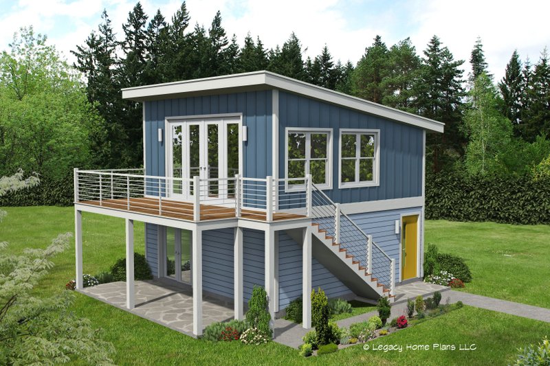 House Blueprint - Contemporary Exterior - Front Elevation Plan #932-648