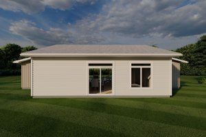 Exterior - Rear Elevation for Contemporary House Plan #126-249 - 2 bed, 2 bath