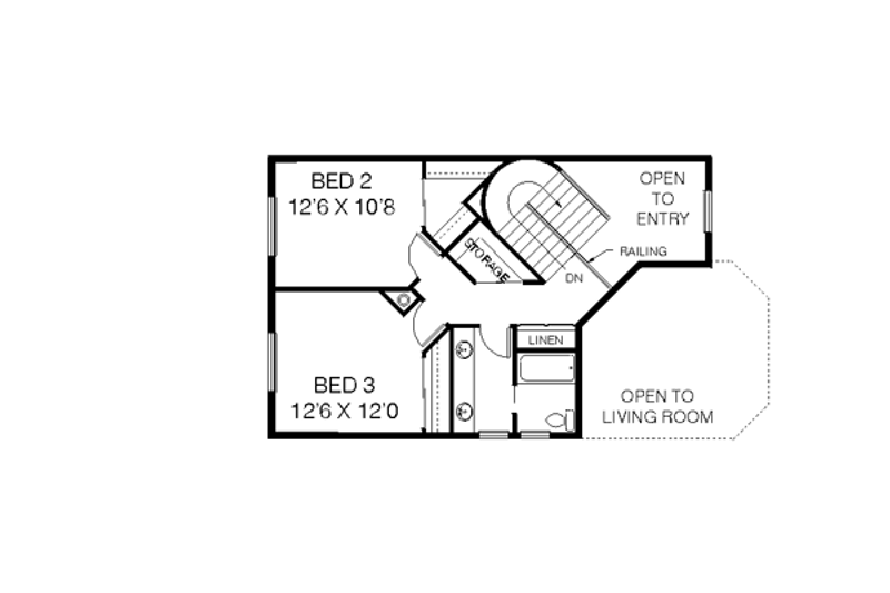 Home Plan - Floor Plan - Upper Floor for Traditional House Plan #60-149 - 4 bed, 3.5 bath