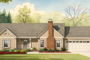 Dream House Plan - Traditional Exterior - Front Elevation Plan #30-124