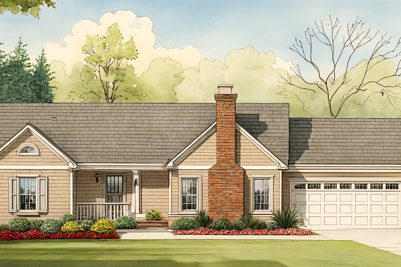 Dream House Plan - Traditional Exterior - Front Elevation Plan #30-124