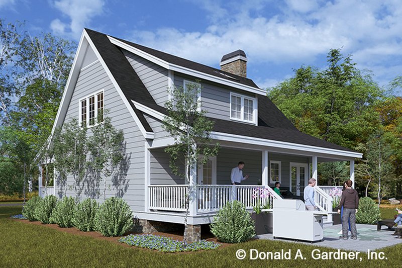 House Plan Design - Exterior - Rear Elevation for Country House Plan #929-112 - 3 bed, 2 bath