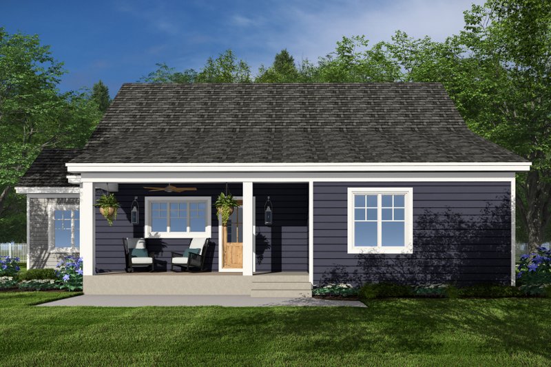 House Design - Exterior - Rear Elevation for Craftsman House Plan #51-1403 - 3 bed, 2 bath