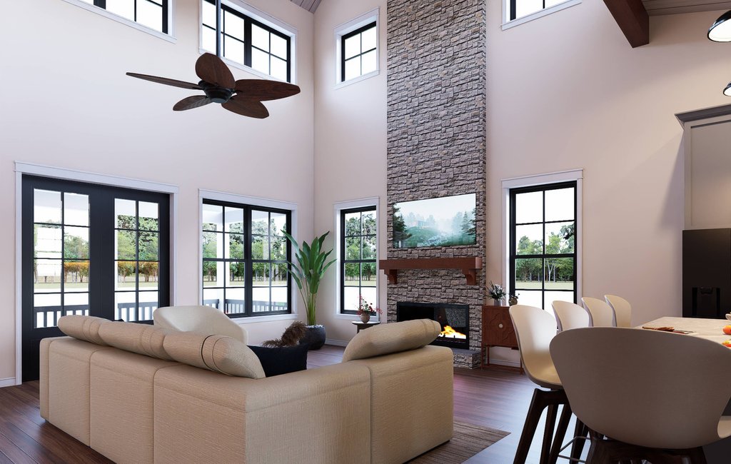 Interior - Family Room 3 for Farmhouse House Plan #932-1429 - 3 bed, 2.5 bath