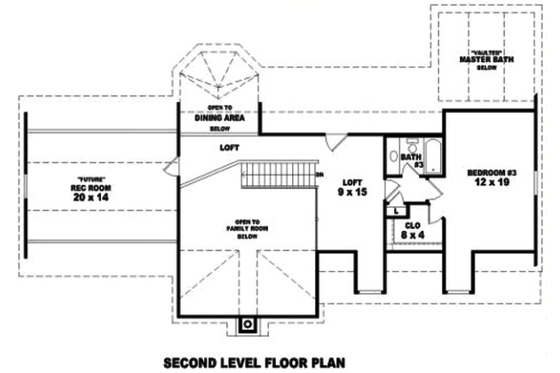 Floor Plan - Upper Floor for Traditional House Plan #81-13688 - 3 bed, 3 bath