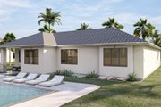 Mediterranean Style House Plan - 3 Beds 2 Baths 2165 Sq/Ft Plan #455-114 Exterior 