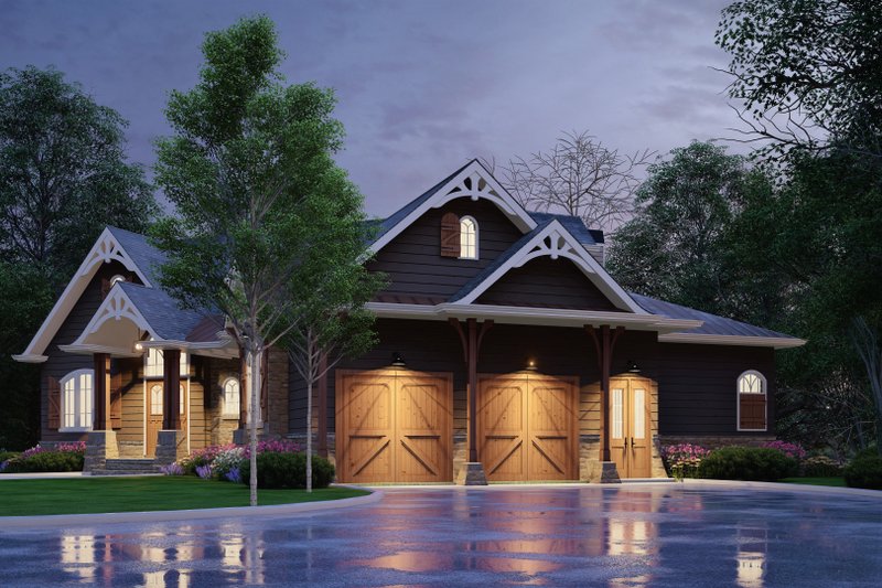 House Blueprint - Exterior - Other Elevation 2 for Ranch House Plan #54-444 - 3 bed, 2.5 bath