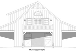 Exterior - Front Elevation 3 for Barndominium House Plan #932-706 - 3 bed, 3 bath