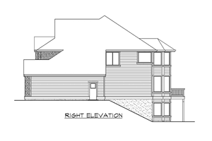 Exterior - Other Elevation 3 for Country House Plan #132-146 - 4 bed, 3.5 bath