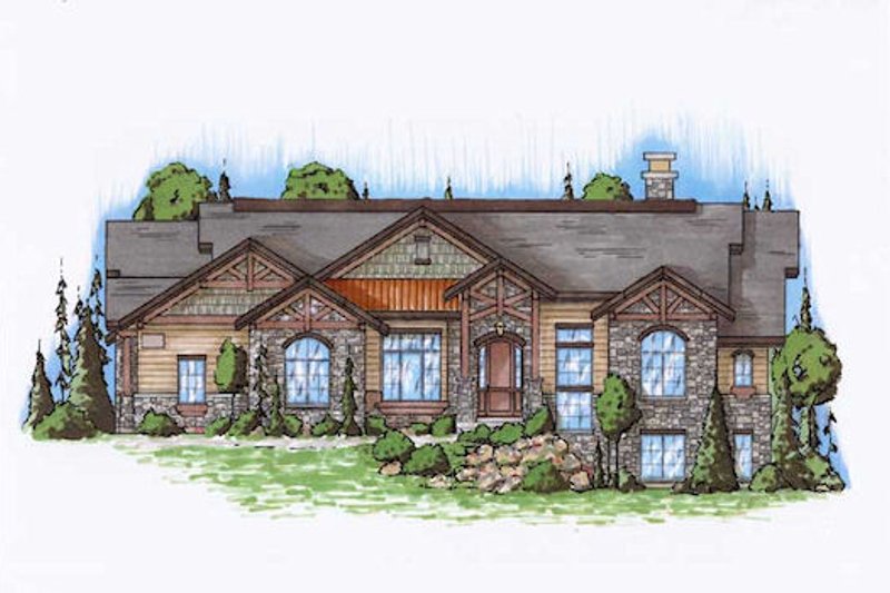Traditional Style House Plan - 4 Beds 4.5 Baths 2573 Sq/Ft Plan #5-302