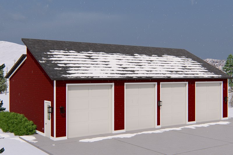Architectural House Design - Exterior - Rear Elevation for Contemporary House Plan #1060-137, 0 bath