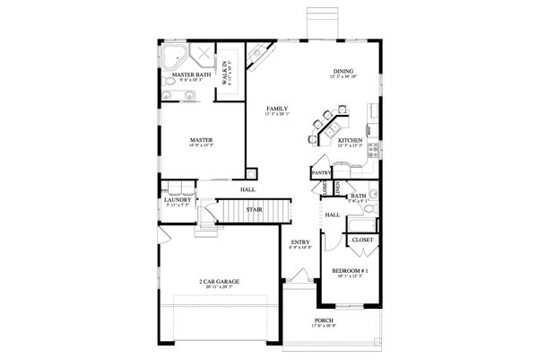 Craftsman Floor Plan - Main Floor Plan #1060-152