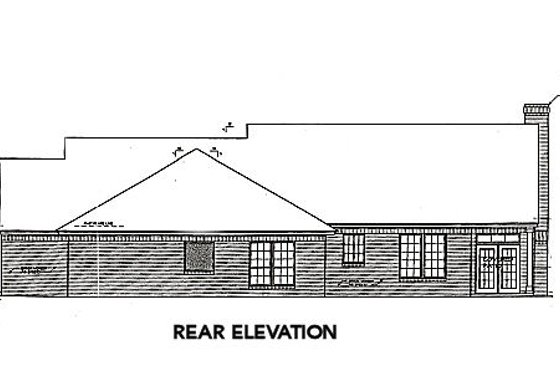 Exterior - Rear Elevation for Farmhouse House Plan #310-662 - 3 bed, 2 bath