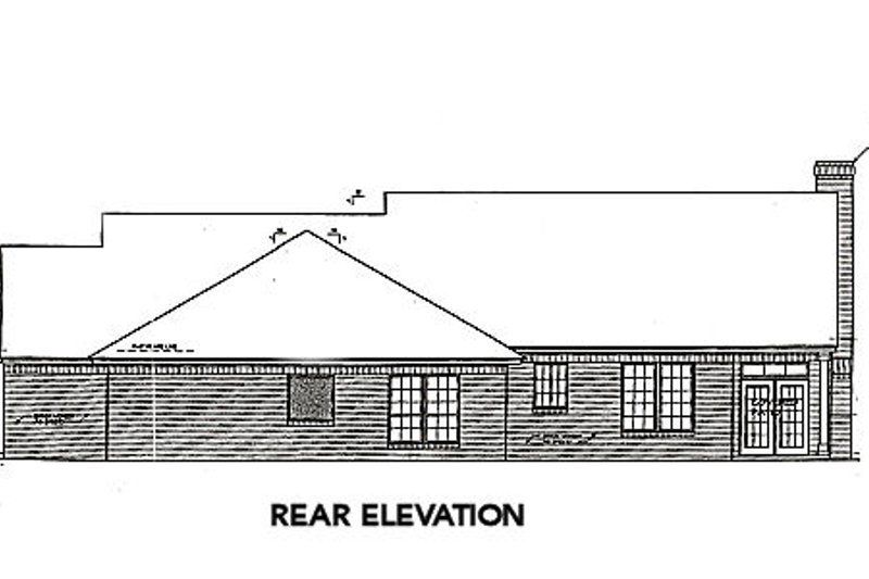 Dream House Plan - Exterior - Rear Elevation for Farmhouse House Plan #310-662 - 3 bed, 2 bath